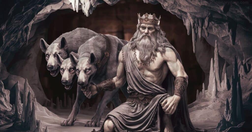 Hades and His Guarding Three-Headed Hound